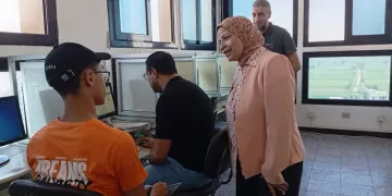 استمرار توافد طلاب الثانوية العامة على معامل التنسيق الإلكتروني بجامعة دمنهور في آخر أيام المرحلة الثانية