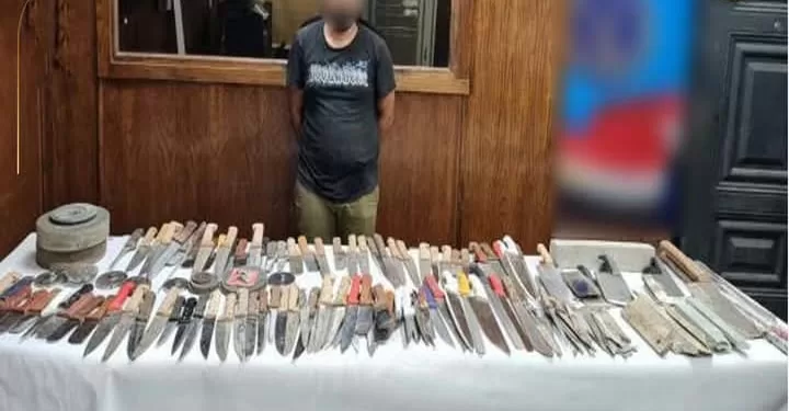 بـ196 قطعة سلاح أبيض.. ضبط ورشة لتصنيع الأسلحة بالشرابية
