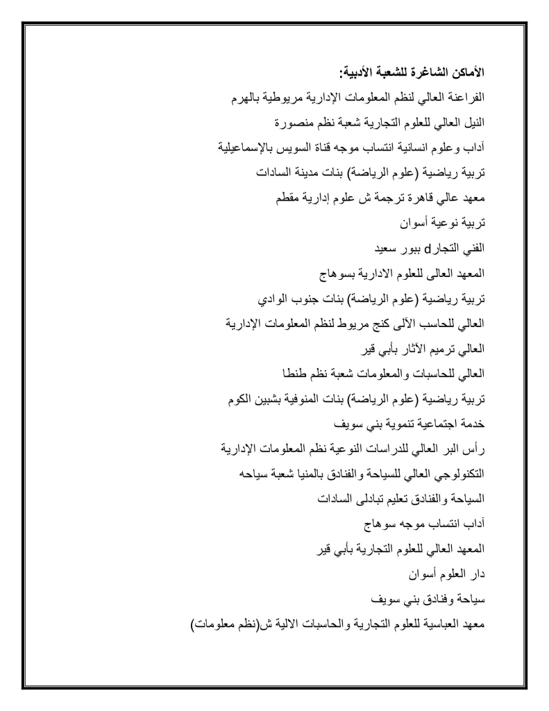الأربعاء فتح باب المرحلة الثانية لتنسيق القبول بالجامعات: 68.75% لطلاب العلمي و64.06% للأدبي 47 - جريدة الجمهورية d8a7abadf91dc59e183e9268023790e7 0 - جريدة الجمهورية