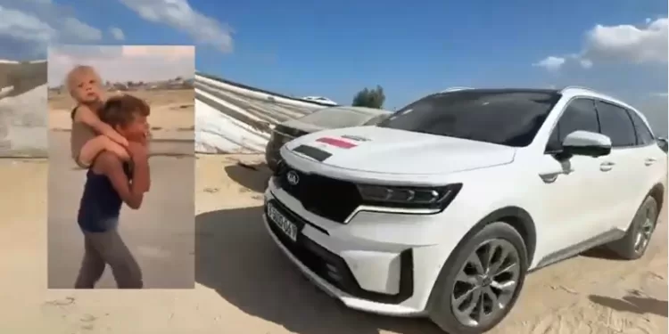 فيديو.. رعاية مصرية عاجلة للطفل «جدوع» الذي كان يحمل شقيقه في غزة