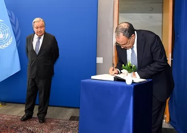 وزير الخارجية فى لقاءات مكثفة بنيويورك :تكثيف الجهود لوقف إطلاق النار في غزة 5 - جريدة الجمهورية 2 154 - جريدة الجمهورية