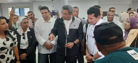 في عيدها القومي:وزير الشباب والرياضة يفتتح عدداً من المنشأت الرياضية بالسويس 2 - جريدة الجمهورية 11111 - جريدة الجمهورية