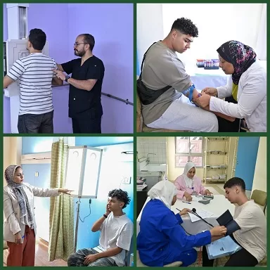 رئيس الجامعة القاهرة الأهلية يتابع سير عملية الكشف الطبي على الطلاب الجدد 4 - جريدة الجمهورية 3 38 - جريدة الجمهورية