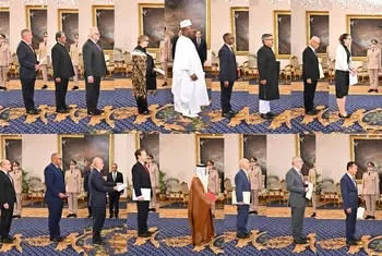 فيديو| الرئيس السيسي يتسلم أوراق اعتماد ثلاثة وعشرين سفيرا جديدا لدى جمهورية مصر العربية 2 - جريدة الجمهورية فيديو| الرئيس السيسي يتسلم أوراق اعتماد ثلاثة وعشرين سفيرا جديدا لدى جمهورية مصر العربية