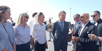 وفد برلماني دنماركي يتفقد معبر رفح البري من الجانب المصري