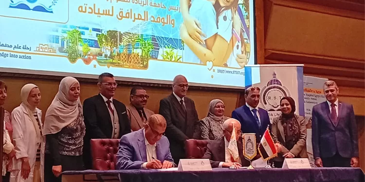 جامعة الريادة توقع بروتوكول تعاون مشترك مع مستشفى 57357 1 - جريدة الجمهورية جامعة الريادة توقع بروتوكول تعاون مشترك مع مستشفى 57357