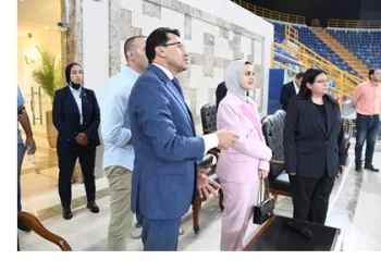 صبحي يرافق وزيرة شباب البحرين في جولة داخل أحدث المنشآت الرياضية في مصر 3 - جريدة الجمهورية صبحي يرافق وزيرة شباب البحرين في جولة داخل أحدث المنشآت الرياضية في مصر