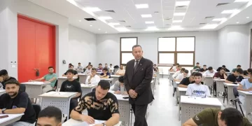 جولة تفقدية لرئيس جامعة المنصورة الجديدة على لجان امتحانات منتصف الفصل الدراسي