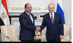 بوتين يشارك عبر الفيديو في حفل تركيب وعاء مفاعل وحدة الطاقة الأولى بمحطة الضبعة