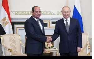 بوتين يشارك عبر الفيديو في حفل تركيب وعاء مفاعل وحدة الطاقة الأولى بمحطة الضبعة