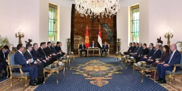 زيارة أولى.. وقمة تاريخية السيسى وجاباروف يبحثان العلاقات الثنائية بين مصر وقيرغيزستان
