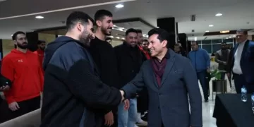 وزير الرياضة يدعم «فراعنة اليد» في معسكر حسن مصطفى قبل المشاركة في دورة إسبانيا الدولية