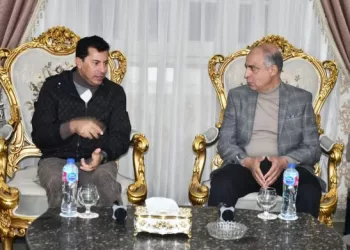 «وزير الشباب والرياضة» يلتقي «محافظ المنيا» بديوان عام المحافظة