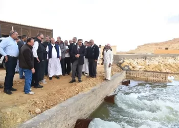 محافظ مطروح يتفقد تبطين جسر بهي الدين بسيوة 3 - جريدة الجمهورية محافظ مطروح يتفقد تبطين جسر بهي الدين بسيوة