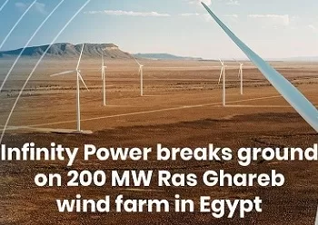 بدء العمل لإنشاء مزرعة رياح رأس غارب بقدرة 200 ميجاوات