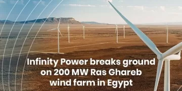 بدء العمل لإنشاء مزرعة رياح رأس غارب بقدرة 200 ميجاوات