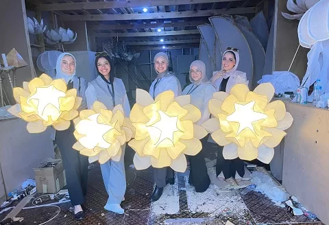 طالبات التربية الفنية يقدن مراسم إفتتاح المتحف المصري الكبير 1 - جريدة الجمهورية طالبات التربية الفنية يقدن مراسم إفتتاح المتحف المصري الكبير