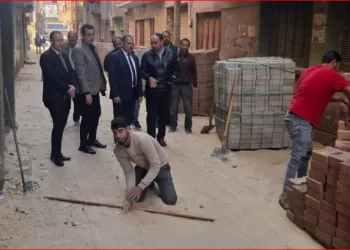 بتكلفة 28.5 مليون جنيه: تركيب بلاط الإنترلوك بشوارع منيا القمح بالشرقية