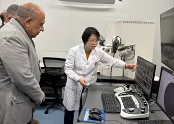 خلال زيارته لبكين عصمت يزور مقر أبحاث الطاقة والمعامل الرئيسية والهندسة النووية