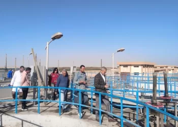 رئيس شركة مياه البحر الأحمر يتفقد محطة المعالجه الثلاثية والغابة الشجرية