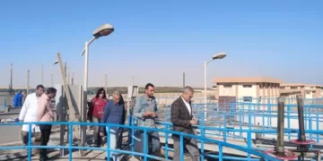 رئيس شركة مياه البحر الأحمر يتفقد محطة المعالجه الثلاثية والغابة الشجرية