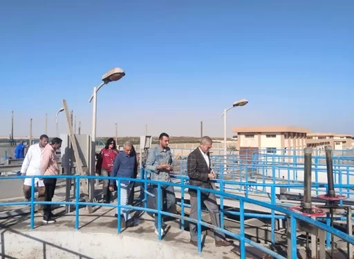 رئيس شركة مياه البحر الأحمر يتفقد محطة المعالجه الثلاثية والغابة الشجرية