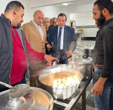 الرشيدي يفتتح مطبخ الوجبات المطهية بمدرسة التربية الفكرية في بلقاس