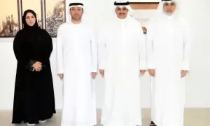 نائب القنصل الكويتي يزور معارض مهرجان الفنون الإسلامية بساحة الخط في قلب الشارقة