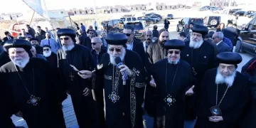 البابا تواضروس يضع حجر الأساس لمشروع مقابر الأرثوذكس بالقطامية