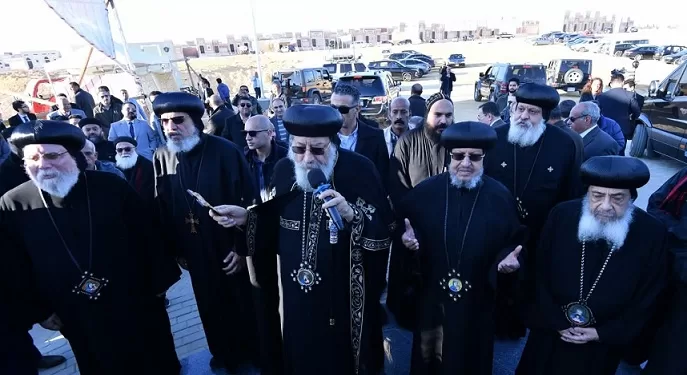البابا تواضروس يضع حجر الأساس لمشروع مقابر الأرثوذكس بالقطامية
