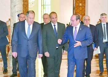 الرئيس يناقش مع «لافروف» الأوضاع فى غزة والسودان وليبيا