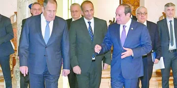 الرئيس يناقش مع «لافروف» الأوضاع فى غزة والسودان وليبيا