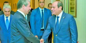 السيسى.. لرئيس حكومة كردستان العراق : «القاهرة» تدعم وحدة وسلامة أراضى  العراق