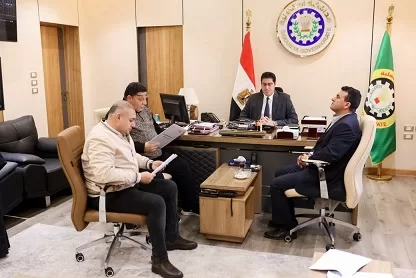 بحث طلبات التصرف الخاصة بمستثمري المنطقة الصناعية بجمصة 4 - جريدة الجمهورية 13 - جريدة الجمهورية