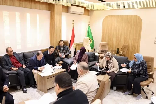 بحث طلبات التصرف الخاصة بمستثمري المنطقة الصناعية بجمصة 3 - جريدة الجمهورية 15 - جريدة الجمهورية