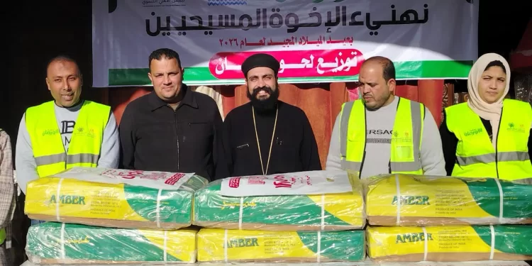 بمناسبة عيد الميلاد المجيد: توزيع 900 كيلو لحوم بـ 4 كنائس لدعم 450 أسرة في كفر الشيخ