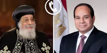 الرئيس عبد الفتاح السيسي يجري اتصالًا هاتفيًا بقداسة البابا تواضروس الثاني