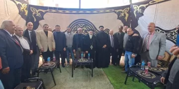 رئيس مدينة بلطيم يهنئ أقباط المدينة بعيد الميلاد المجيد خلال زيارته لكنيسة «مار جرجس»