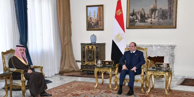 الرئيس عبد الفتاح السيسي يستقبل وزير خارجية المملكة العربية السعودية