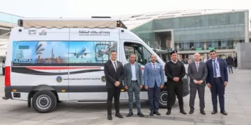 سيارة متطورة لاستخراج جوازات السفر وشهادات التحركات للموظفين والرواد