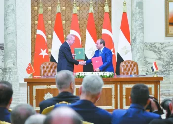 الرئيسان يوقعان بيان مجلس التعاون الإستراتيجى بين مصر وتركيا