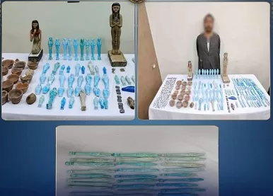 يقظة «الداخلية» تحبط مخططات «لصوص التاريخ».. عامل بأسيوط سقط بـ509 قطع أثرية قبل بيعها بعشرات الملايين 1 - جريدة الجمهورية يقظة «الداخلية» تحبط مخططات «لصوص التاريخ».. عامل بأسيوط سقط بـ509 قطع أثرية قبل بيعها بعشرات الملايين