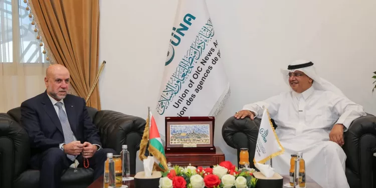 قاضي قضاة فلسطين يزور اتحاد وكالات أنباء دول منظمة التعاون الإسلامي (يونا) في جدة