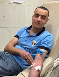 طلاب التربية العسكرية بجامعة كفر الشيخ يشاركون في حملة للتبرع بالدم دعماً للمستشفى الجامعي