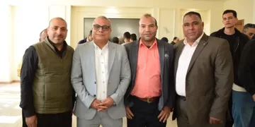 بالصور.. أسرة جامعة بني سويف تحتفي بتجديد الثقة في محمد سليم أميناً عاماً