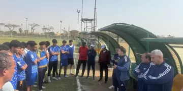 دعم معنوي من الفريق الأول لناشئي المقاولون قبل نهائي الجمهورية