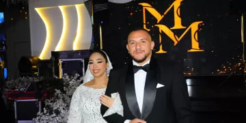 تهنئة قلبية بزفاف «مونيا شوكت» و«محمد نبيه»