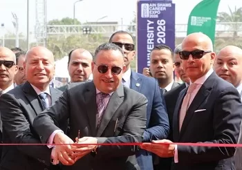 وزير التعليم العالي ومحافظ القاهرة ورئيس جامعة عين شمس يفتتحون الملتقى التوظيفي الخامس