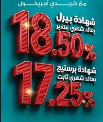 «كريدي أجريكول مصر» يطلق شهادات ادخار جديدة بعوائد تصل إلى 18.5%