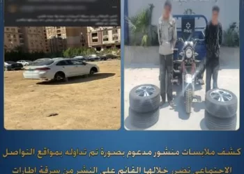 أجهزة الأمن بالقاهرة تضبط مرتكبي واقعة «سرقة إطارات سيارة» بزهراء المعادي